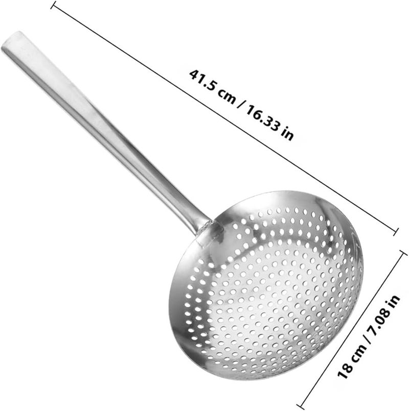 Stainless Steel Magnetic Skimmer Ladle Long Handle Heat Resistant Strainer Spoon - Image 2